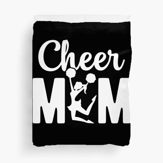 Womens Cheer Mom Gymnastics Cheerleading Mom Squad Duvet Covers