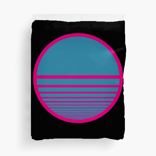 Dark Neon Sun Duvet Covers