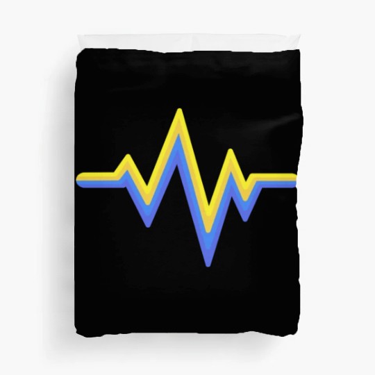 Yellow Blue Heartbeat World Down Syndrome Duvet Covers