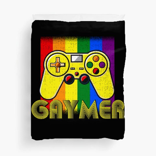 Funny Gaymer Gay Gamer - Pride Rainbow LGBT Duvet Covers