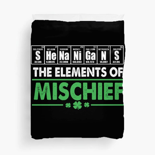 St Patrick Day Science Periodic Table Shenanigans Duvet Covers