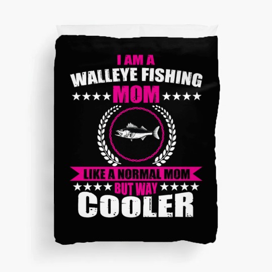 Walleye Fishing Mom For Women Duvet Covers