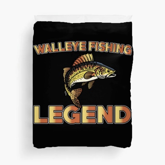 Great Walleye Fishing Legend Duvet Covers