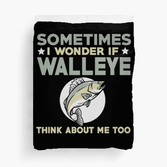 Funny Walleye Fishing Lover Duvet Covers