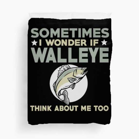 Funny Walleye Fishing Lover Duvet Covers