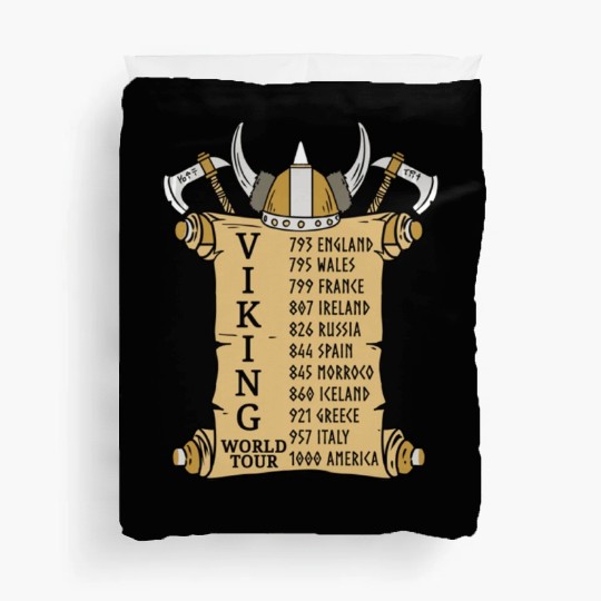 Viking World Tour For Vikings Lover Duvet Covers