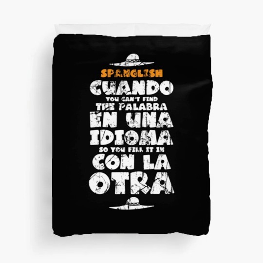 Funny Spanish Teacher Gift Spanish Language Teache Duvet Covers