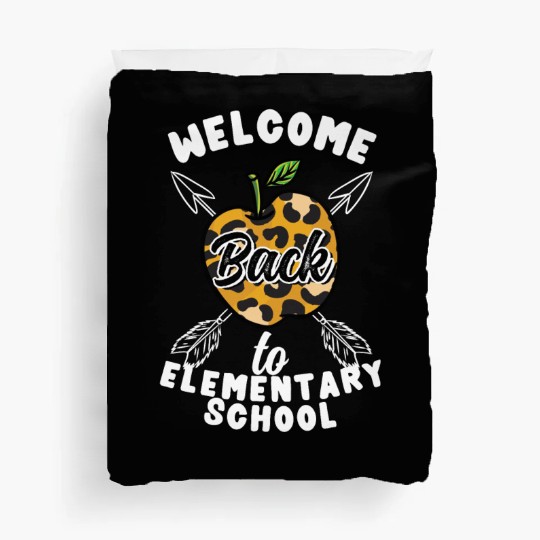Welcome Back To Elementary School Leopard Print Duvet Covers