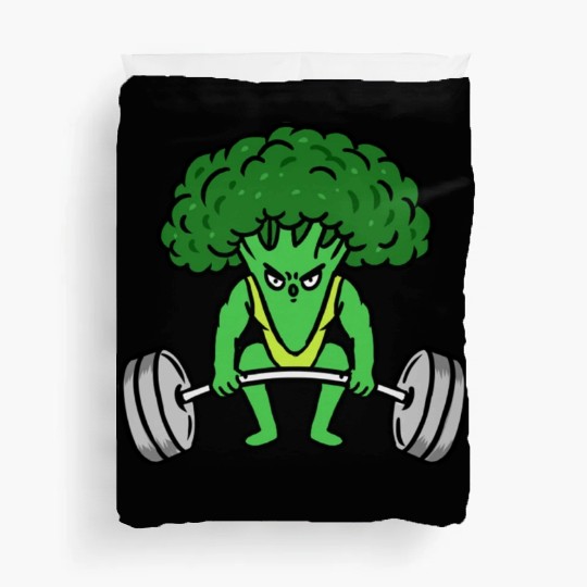 Weightlifting Broccoli For Broccoli Lover Duvet Covers