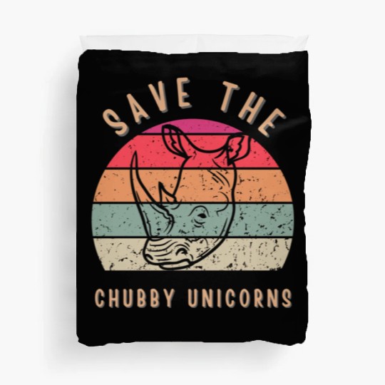 Save The Chubby Unicorns Vintage Duvet Covers