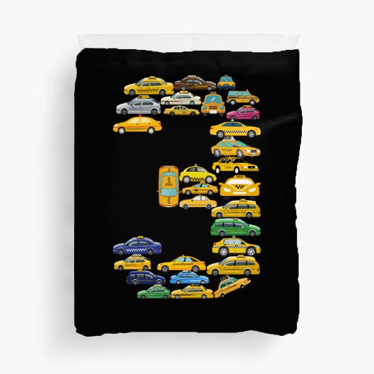 3rd Birthday Gift Taxi Car Boys Kids 3 Year Old Duvet Covers