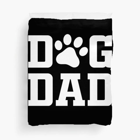 Dog Dad (white text) Duvet Covers