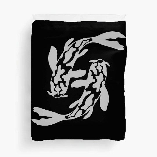 design 2 koi fish Duvet Covers