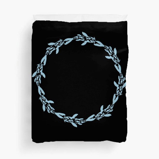 swimming koi fish nishikigoi Duvet Covers