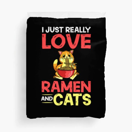 Ramen Cat Bowl Chicken Noodle Soup Japanese Duvet Covers