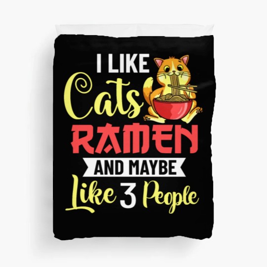 Ramen Cat Bowl Chicken Noodle Soup Japanese Duvet Covers