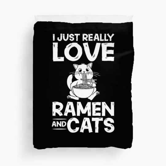 Ramen Cat Bowl Chicken Noodle Soup Japanese Duvet Covers