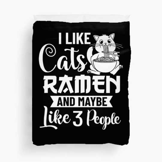 Ramen Cat Bowl Chicken Noodle Soup Japanese Duvet Covers