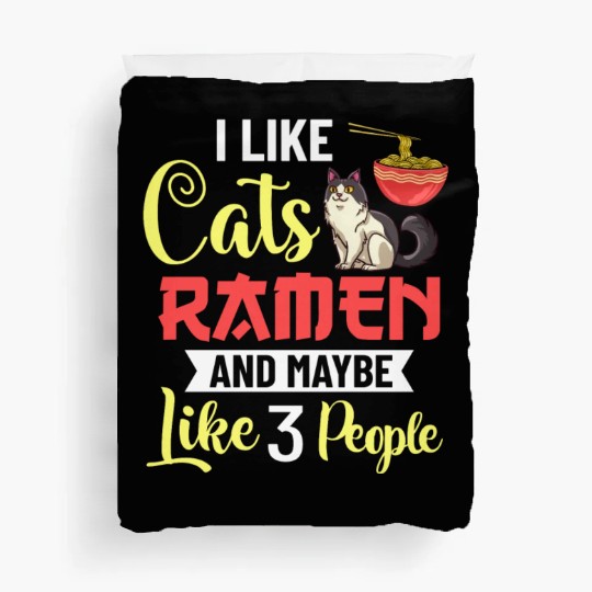 Ramen Cat Bowl Chicken Noodle Soup Japanese Duvet Covers