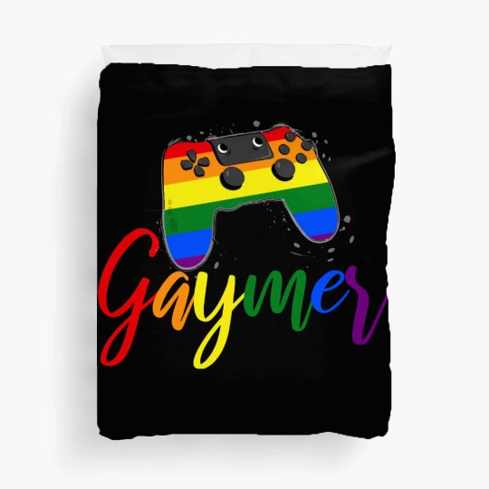 Funny Gaymer Controller Gay Gamer Rainbow LGBT Duvet Covers