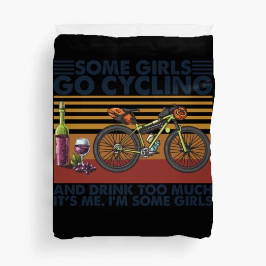 Some Girls Go Cycling Vintage Retro Duvet Covers