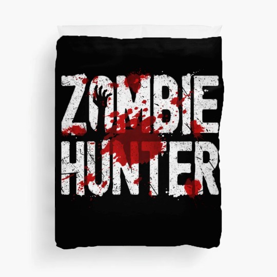 Zombie Hunter Creepy Scary Blood Splatter Zombies Duvet Covers