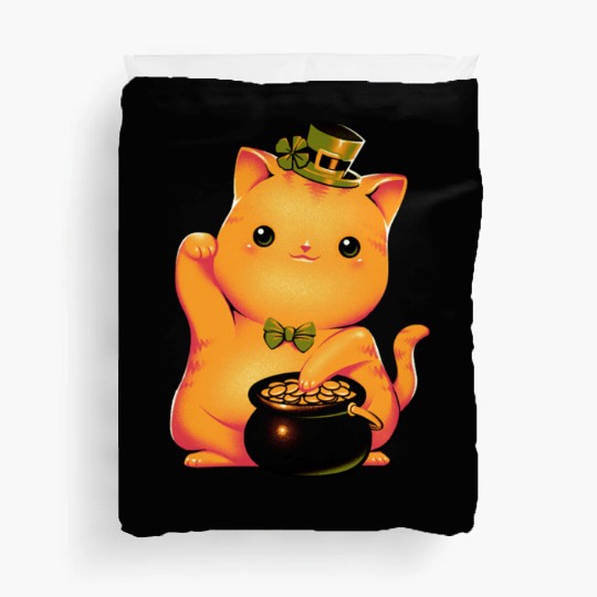 cat Irish Lucky Cat Duvet Covers