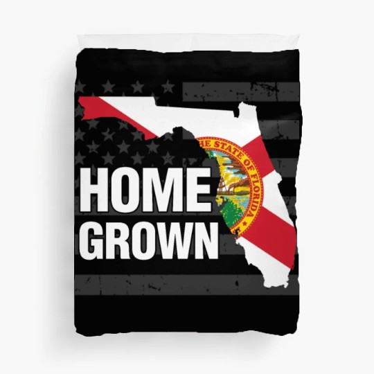 Florida Homegrown American Flag Duvet Covers