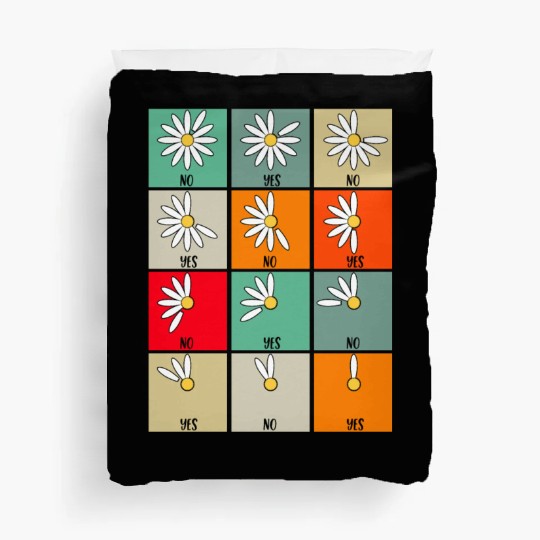 Wish Game Daisy Yes No Cute Flowers Duvet Covers