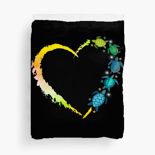 Sea Turtle Heart Animal Lover Duvet Covers