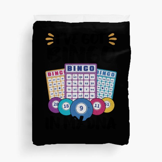 Bingo Card Game Grandma Bingo Player Bingo Cards Duvet Covers