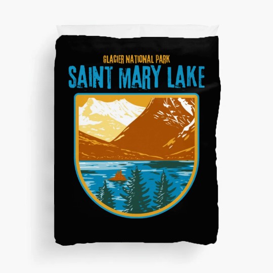 Saint Mary Lake Glacier National Park Duvet Covers
