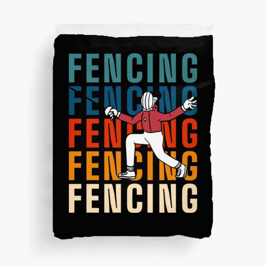 Fencing Sport Fencer En Garde Sport Fencing Duvet Covers