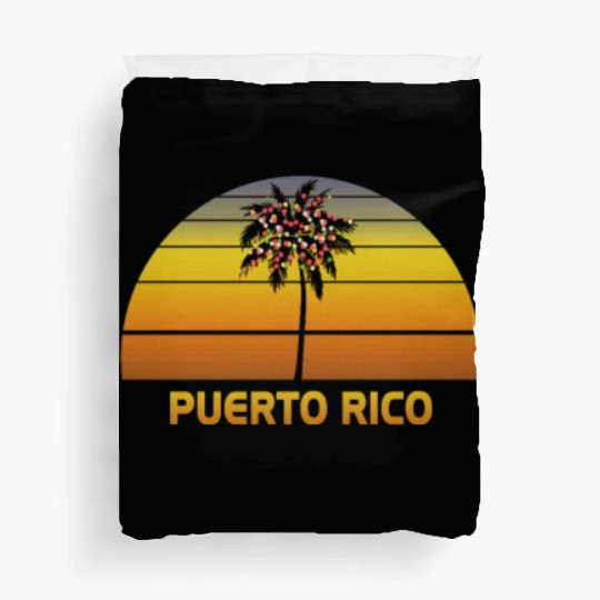 Puerto Rico Palm Tree Christmas Lights Family Duvet Covers