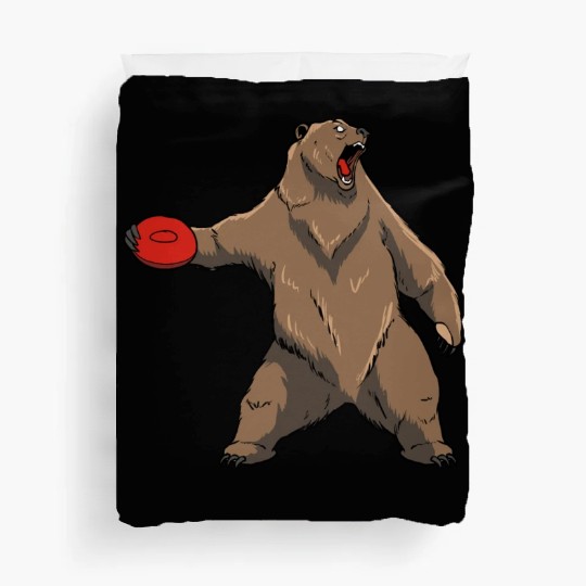 Disc Golf Grizzly Brown Bear Duvet Covers
