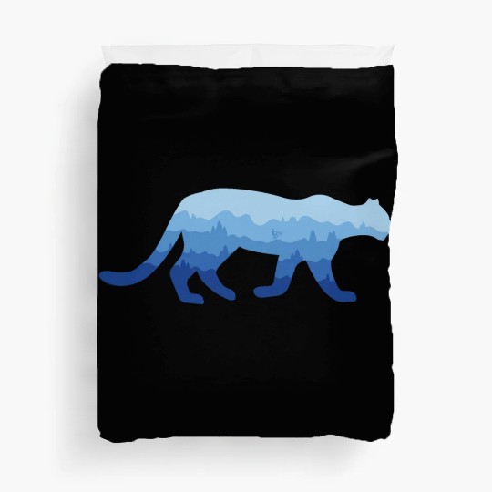Mountain Lion and Mountain Biker Duvet Covers