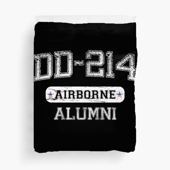 DD-214 US Airborne Alumni Duvet Covers