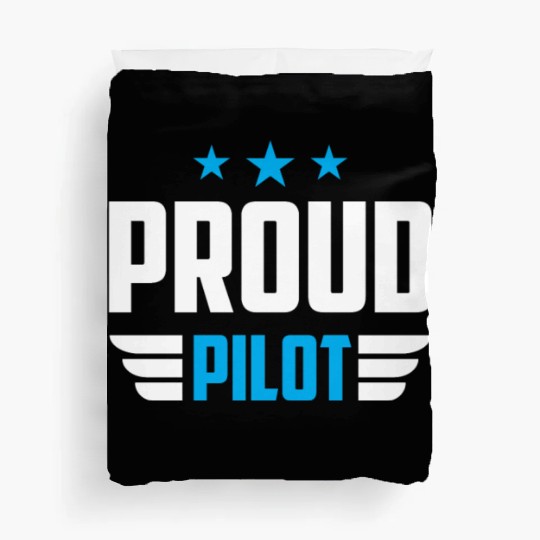 Proud Pilot Small Airplane Private Aircraft Duvet Covers