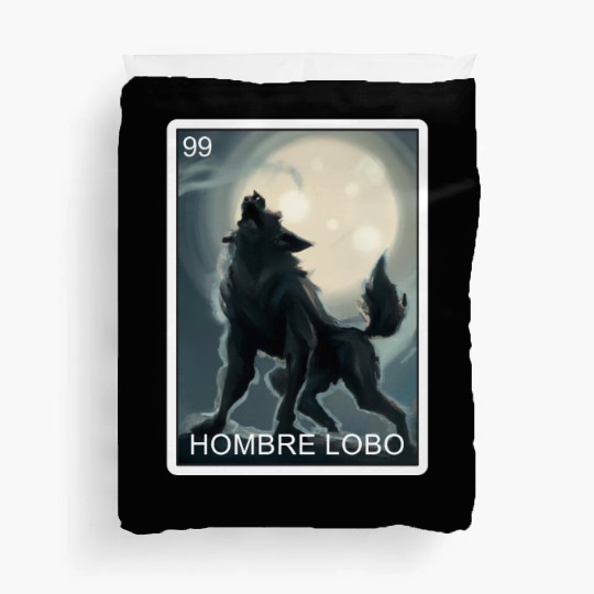 Hombre Lobo Werewolf Card Mexican Lottery Duvet Covers