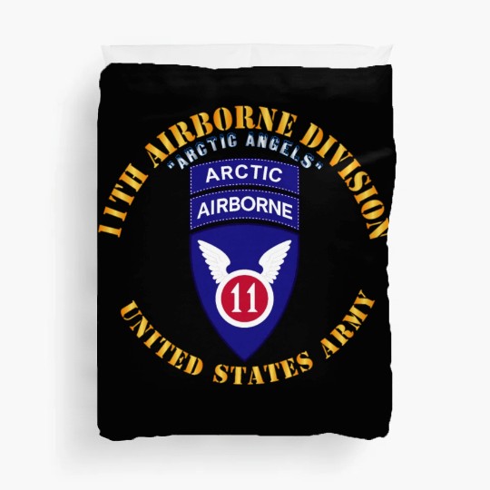 11th Airborne Division Arctic Angels w Arctic Tab Duvet Covers