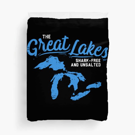 Great Lakes Shark Free & Unsalted Summer Vacation Duvet Covers