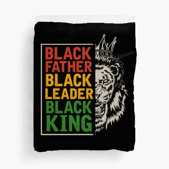 Black Dad Men Afro Lion African Daddy Duvet Covers