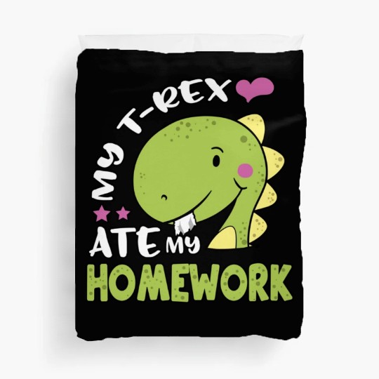 Tyrannosaurus Back to School TRex for Kids TRex At Duvet Covers