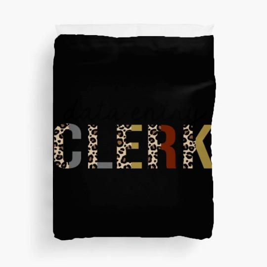 Data Entry Clerk Leopard Print Funny Duvet Covers
