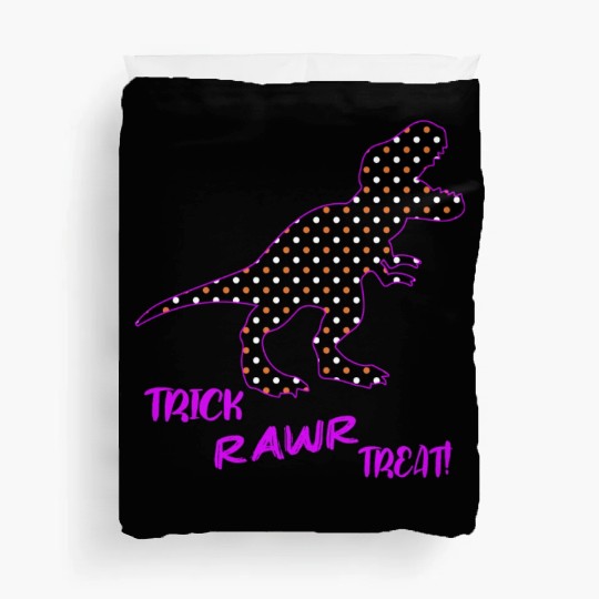 Trick RAWR Treat! - Halloween Tyrannosaurus Rex Duvet Covers
