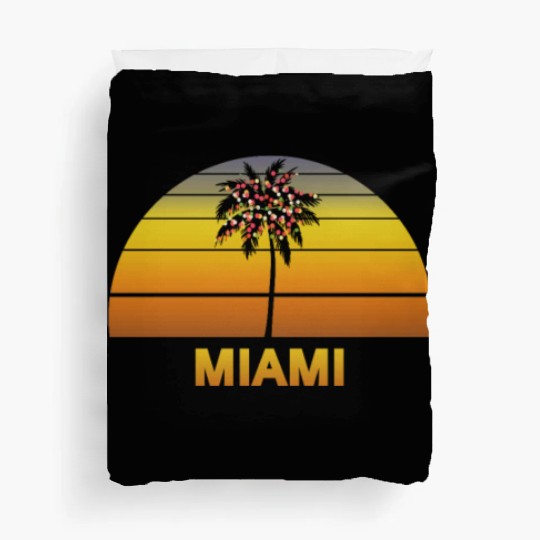 Miami Florida Palm Tree Christmas Lights Family Duvet Covers