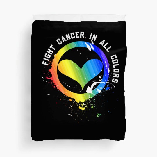 Cancer Sucks In Every Color Fighter Fight Support Duvet Covers
