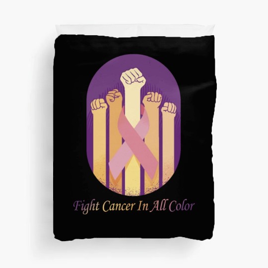 Cancer Sucks In Every Color Fighter Fight Support Duvet Covers