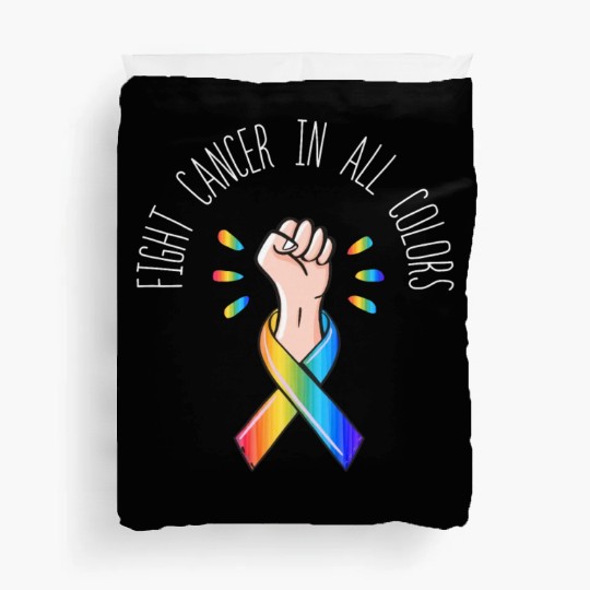 Cancer Sucks In Every Color Fighter Fight Support Duvet Covers