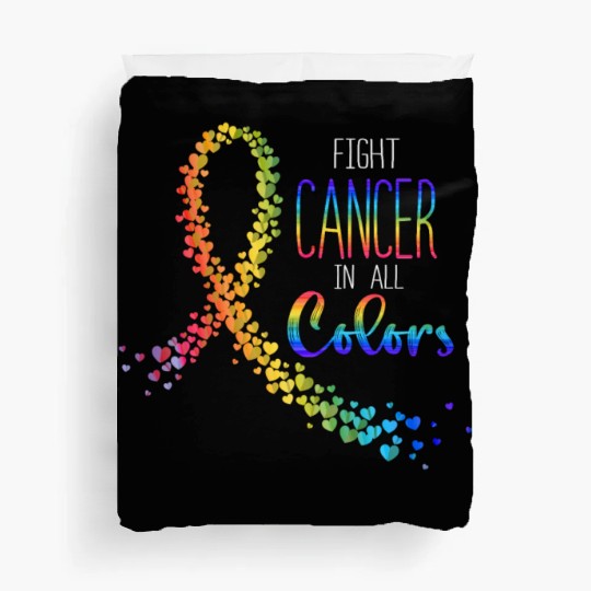 Cancer Sucks In Every Color Fighter Fight Support Duvet Covers